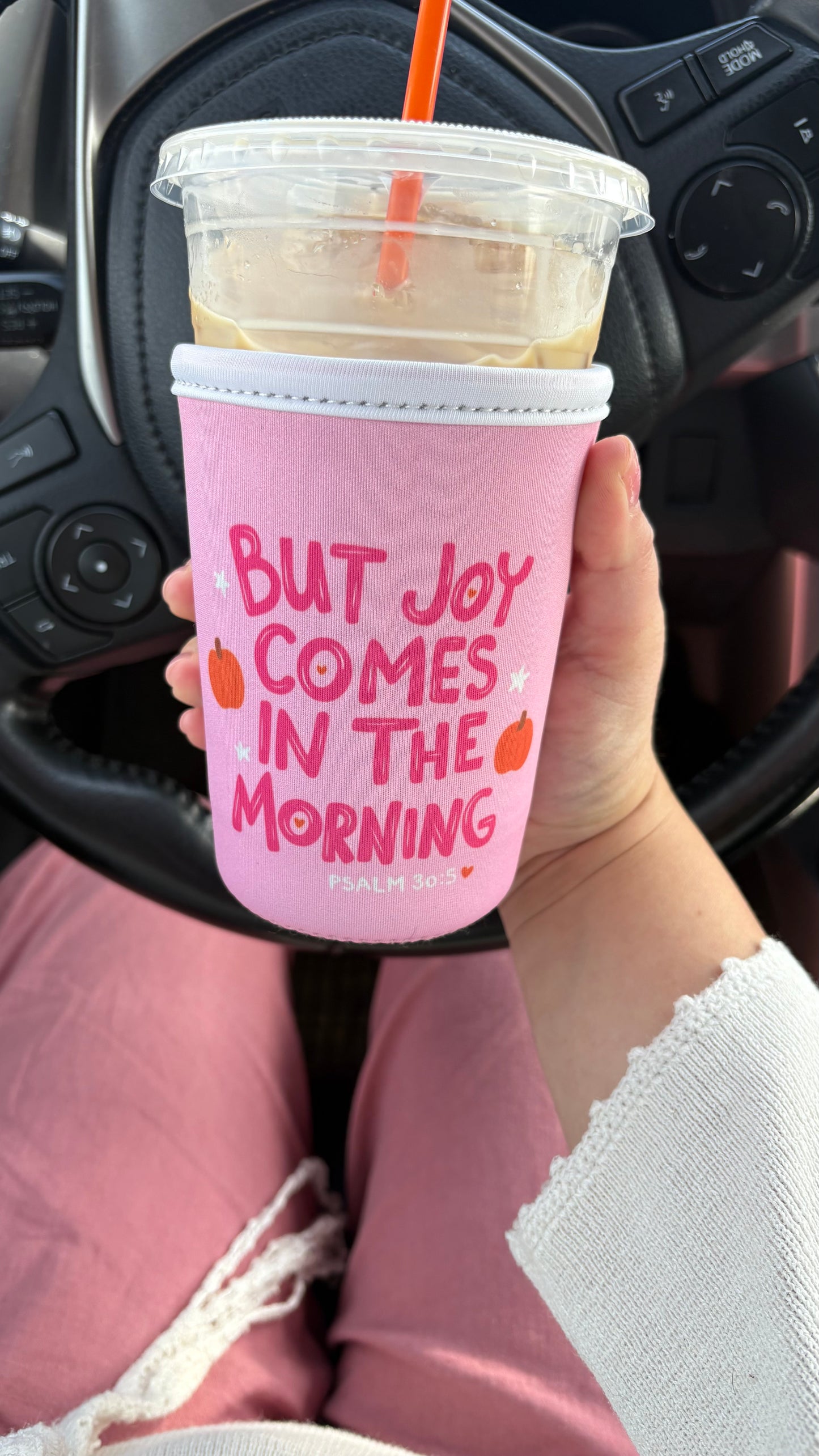 FALL Joy Comes in the Morning Drink Sleeve