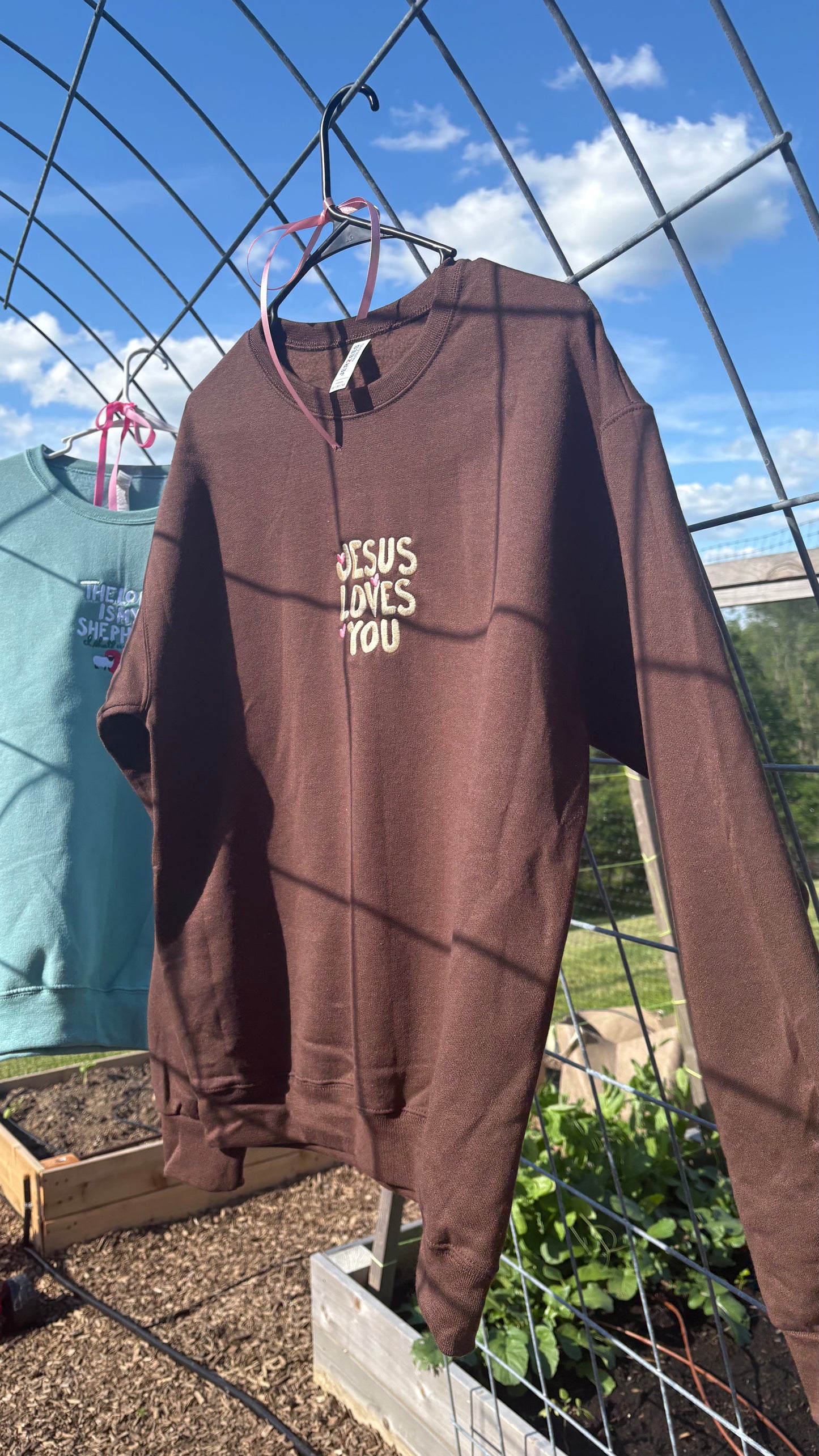 Jesus Loves You Brown Crewneck