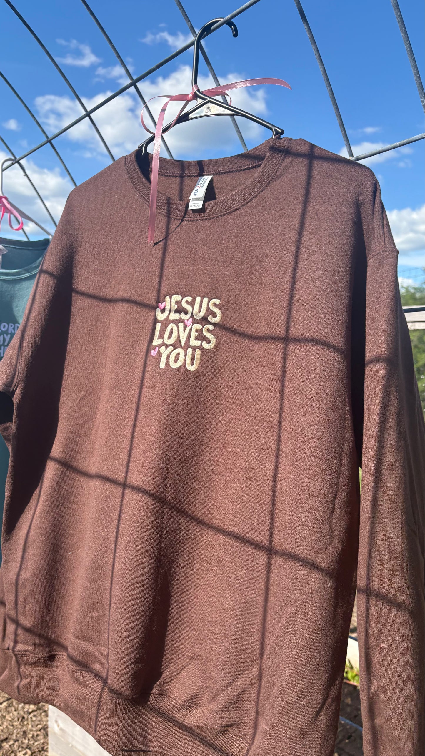 Jesus Loves You Brown Crewneck
