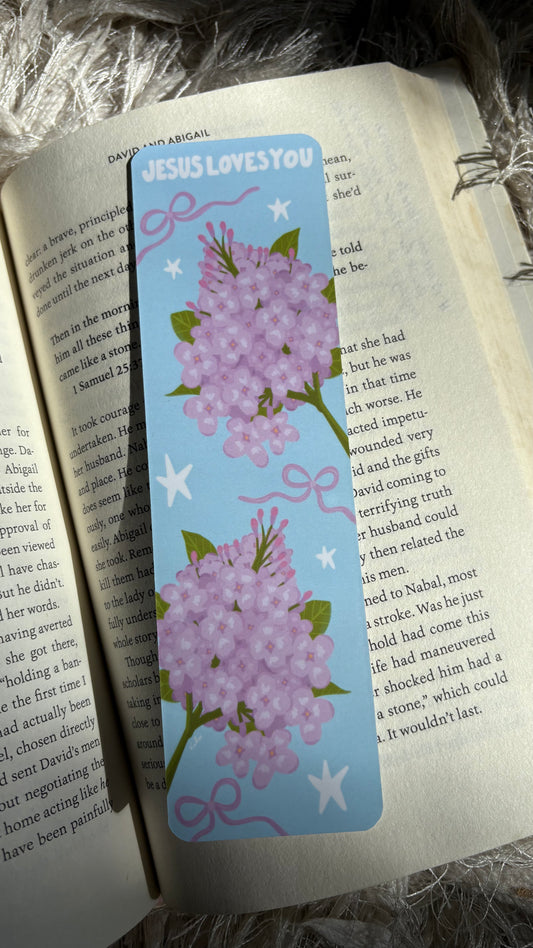 Jesus Loves You Lilac Bookmark