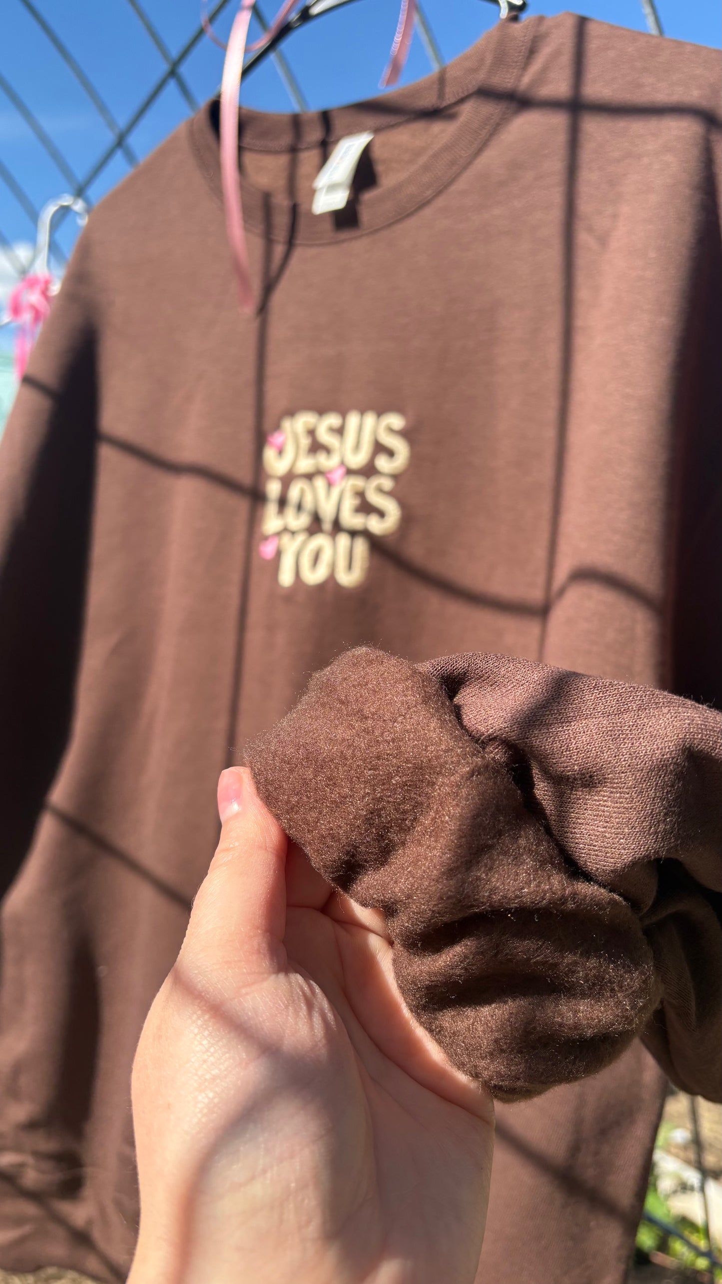 Jesus Loves You Brown Crewneck