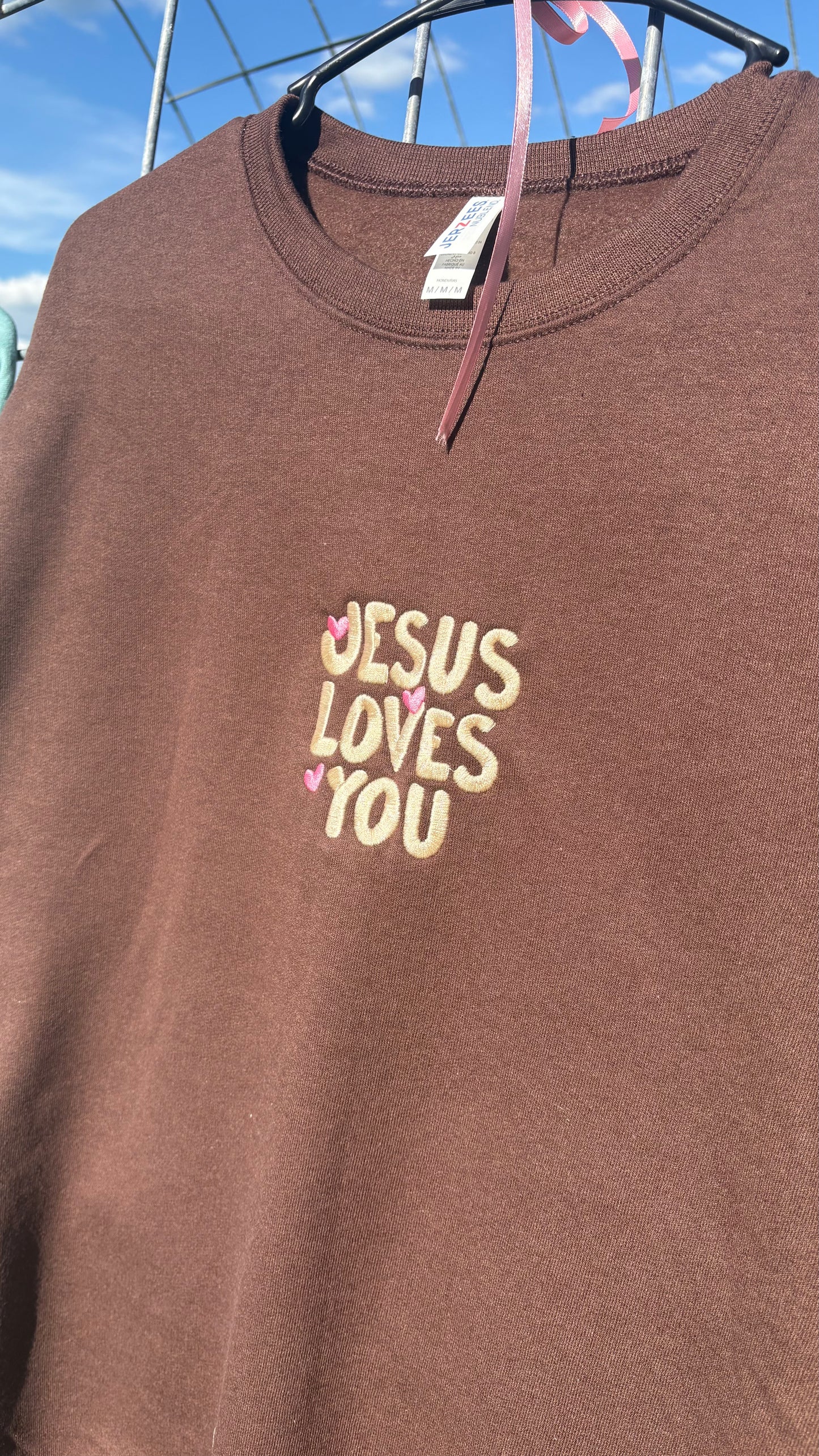 Jesus Loves You Brown Crewneck
